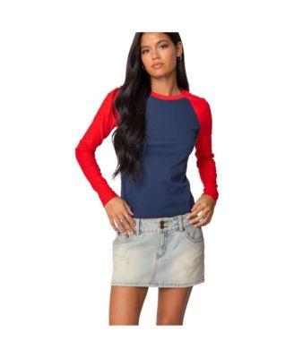 Womens Tommi Raglan Long Sleeve T Shirt by EDIKTED