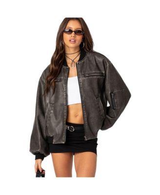 Women's Vava washed bomber jacket by EDIKTED