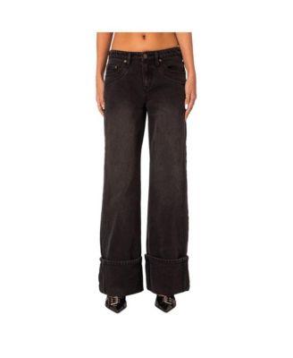 Women's Vesper Cuffed Low Rise Jeans by EDIKTED
