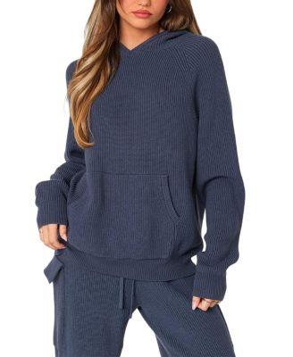 Wynter Oversized Knit Hoodie by EDIKTED