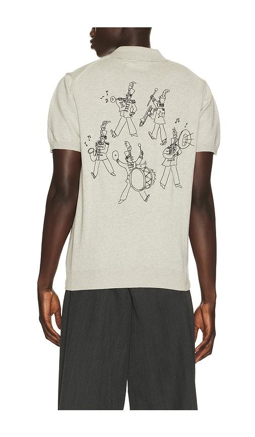 Edmmond Studios Brass Band Polo in Grey by EDMMOND STUDIOS