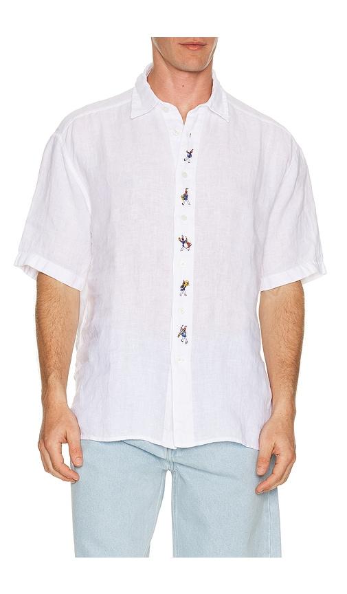 Edmmond Studios Brass Band Shirt in White by EDMMOND STUDIOS