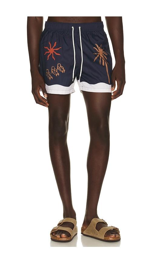 Edmmond Studios Resort Swim Shorts in Blue by EDMMOND STUDIOS