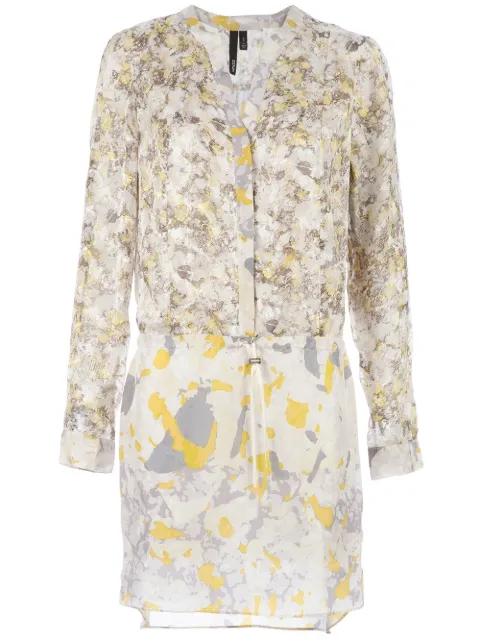 printed shirt dress by EDUN