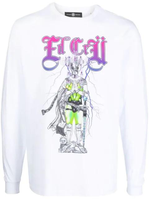graphic-print cotton T-shirt by EDWARD CRUTCHLEY