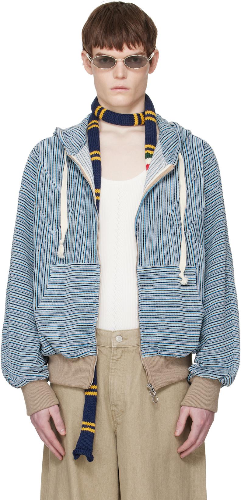Blue Flex Hoodie by EDWARD CUMING