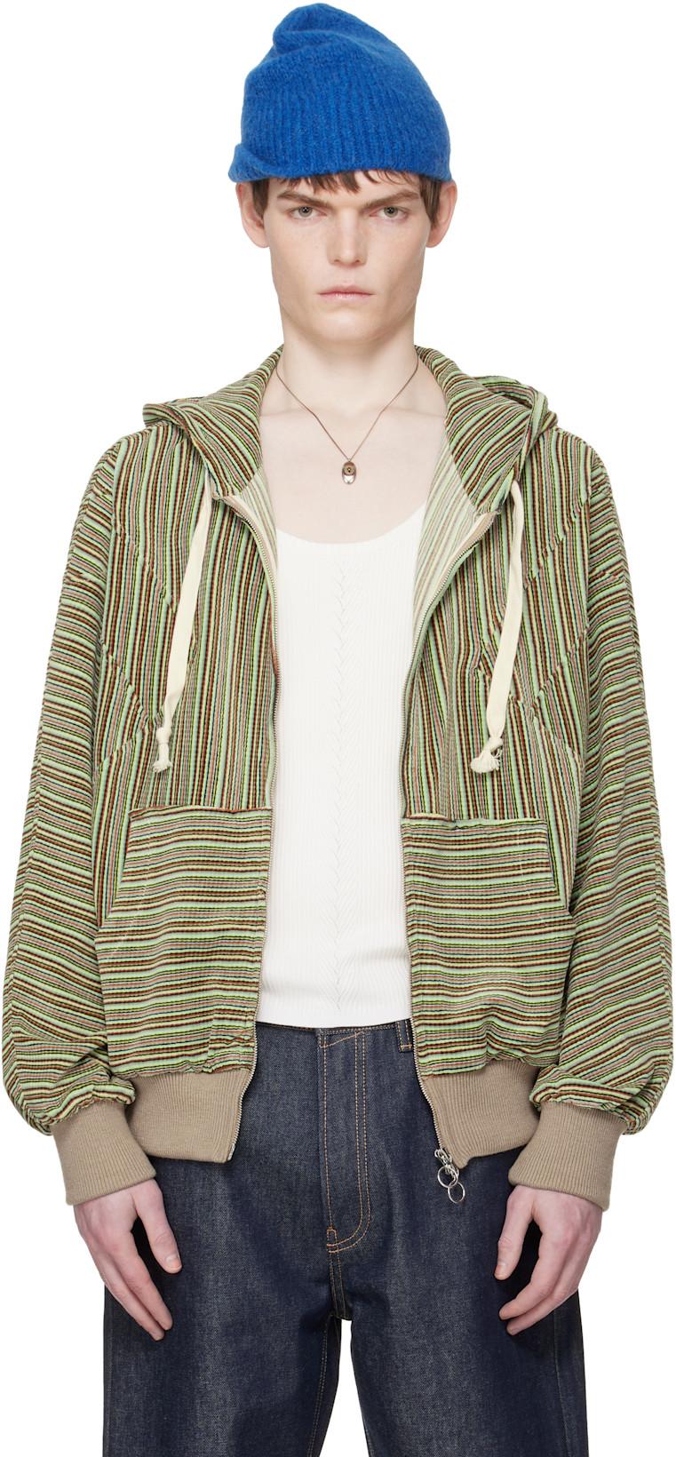 Green Flex Hoodie by EDWARD CUMING