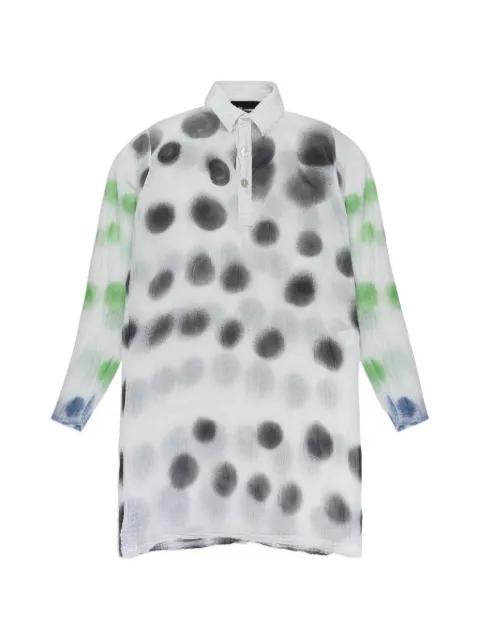polka-dot long-sleeve blouse by EDWARD CUMING