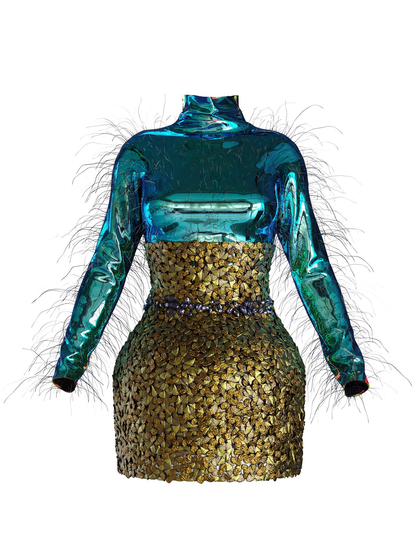 Caddisfly Short skirt + Top Iridescent by EELYTRA