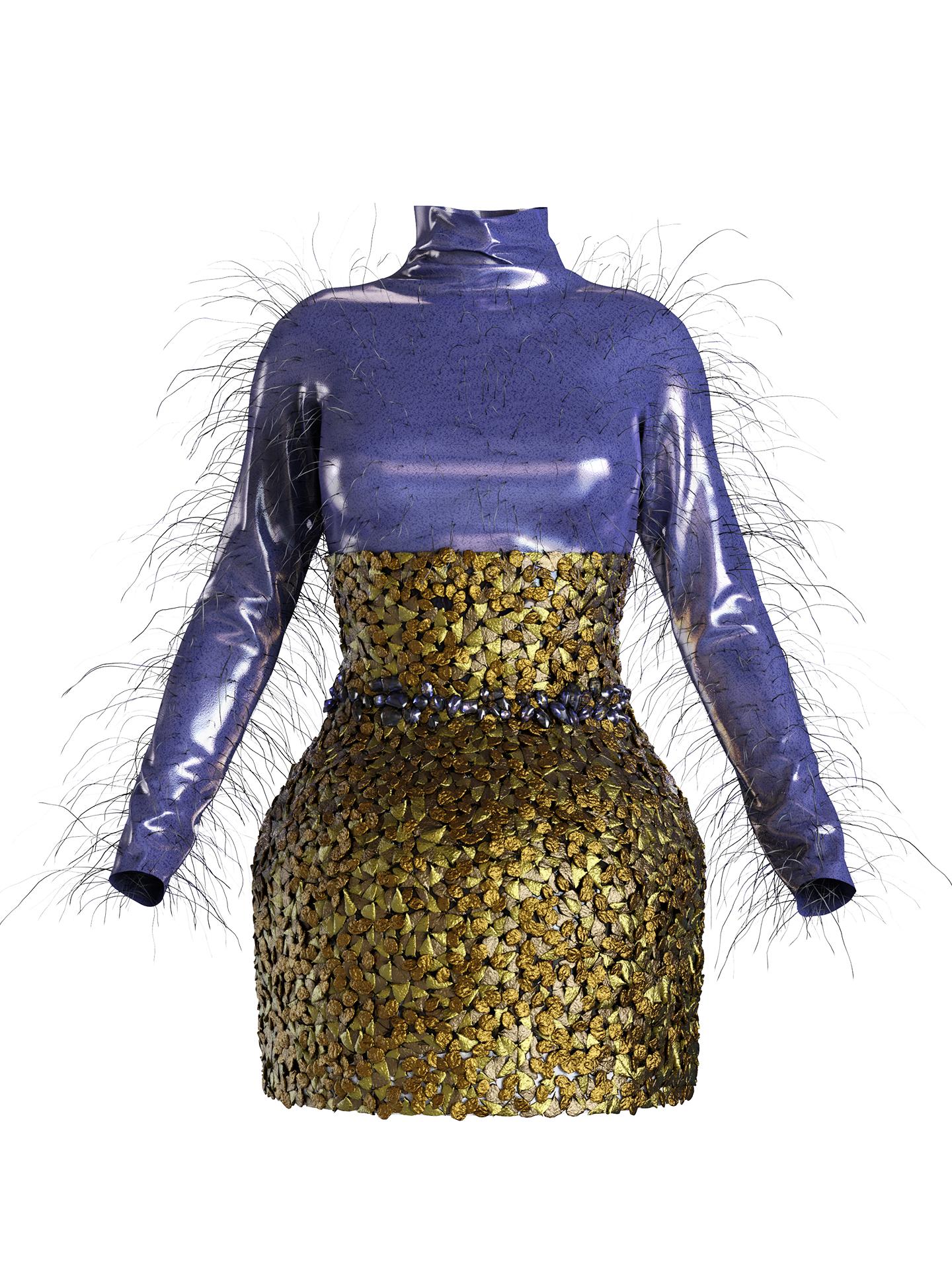 Caddisfly Short skirt + Top Very Peri by EELYTRA