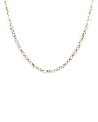 14K Yellow Gold Diamond Collar Necklace by EF COLLECTION