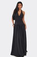 Corset Style Sleeveless Lace Up Woven Maxi Dress by EGO
