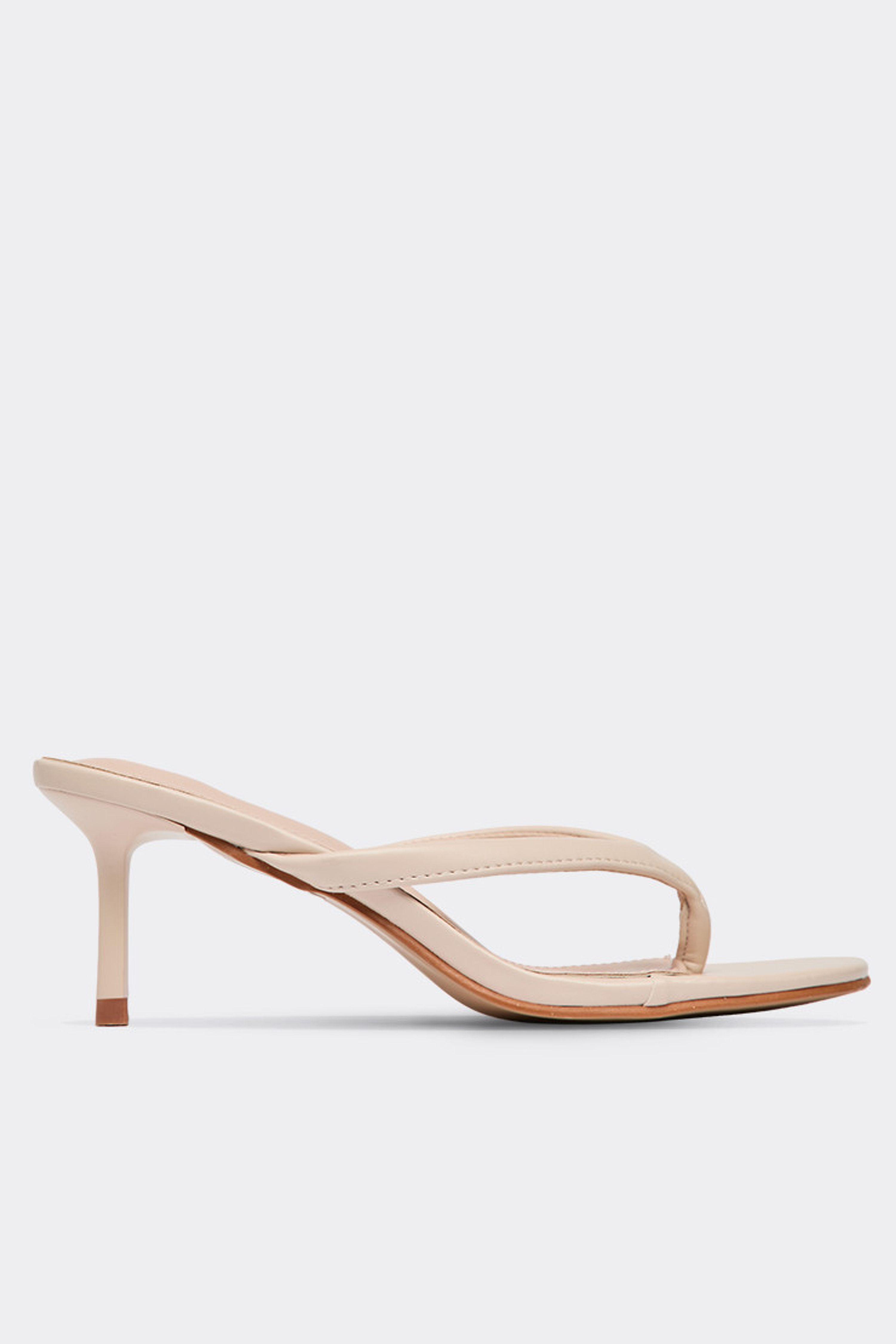 Faux Leather Stiletto Mules by EGO
