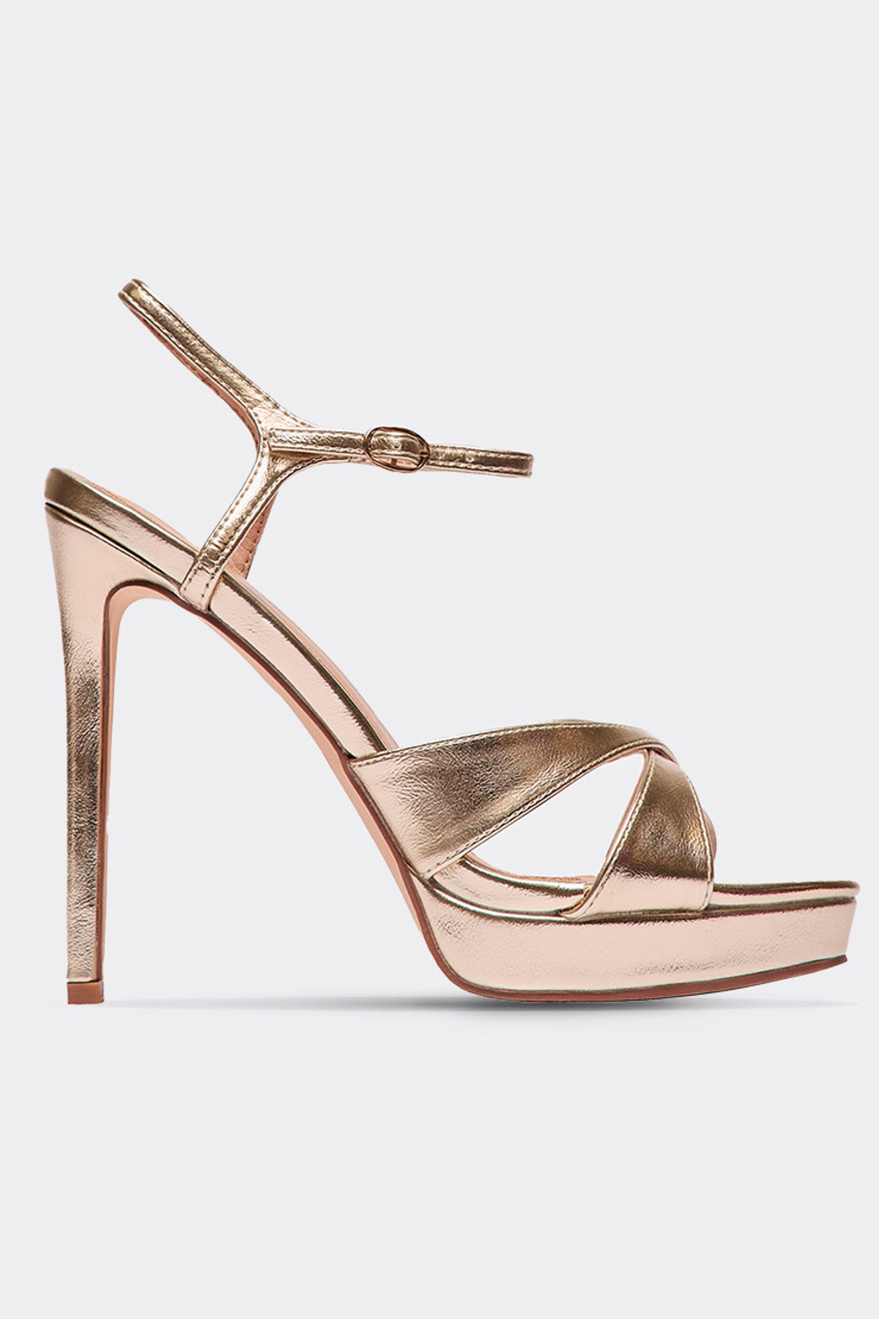 Faux Leather Stiletto Sandals by EGO