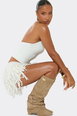 Knee High Faux Suede Block Heel Boots by EGO