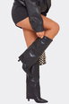 Knee High Layered Faux Leather Stiletto Boots by EGO Knee High Layered Faux Leather Stiletto Boots by EGO
