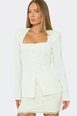 Long Sleeve Button Lacy Mini Dress by EGO