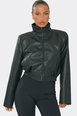 Long Sleeve Faux Leather Jacket by EGO