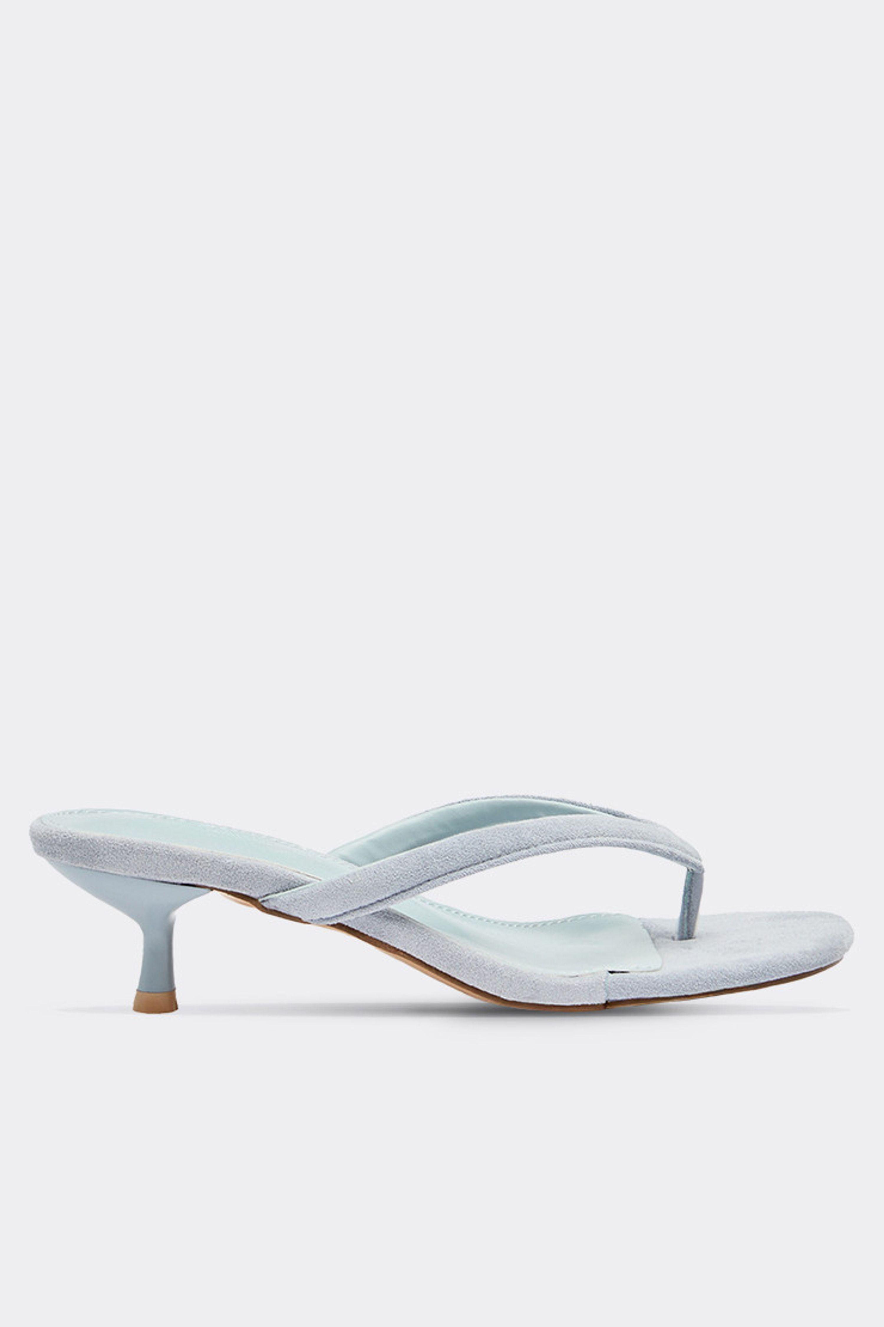 Mule Style Faux Suede Kitten Shoes by EGO