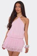 Sleeveless Halter Neck Ruffle Mini Dress by EGO Sleeveless Halter Neck Ruffle Mini Dress by EGO