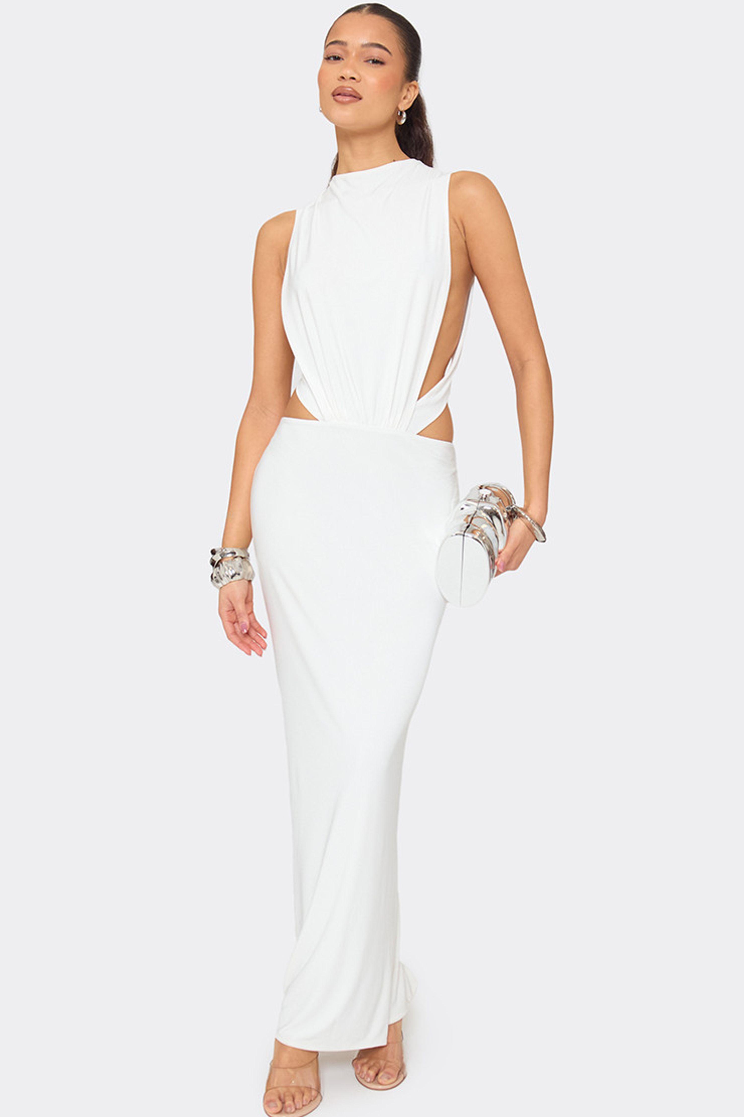 Sleeveless High Neck Cut Out Maxi Dress by EGO