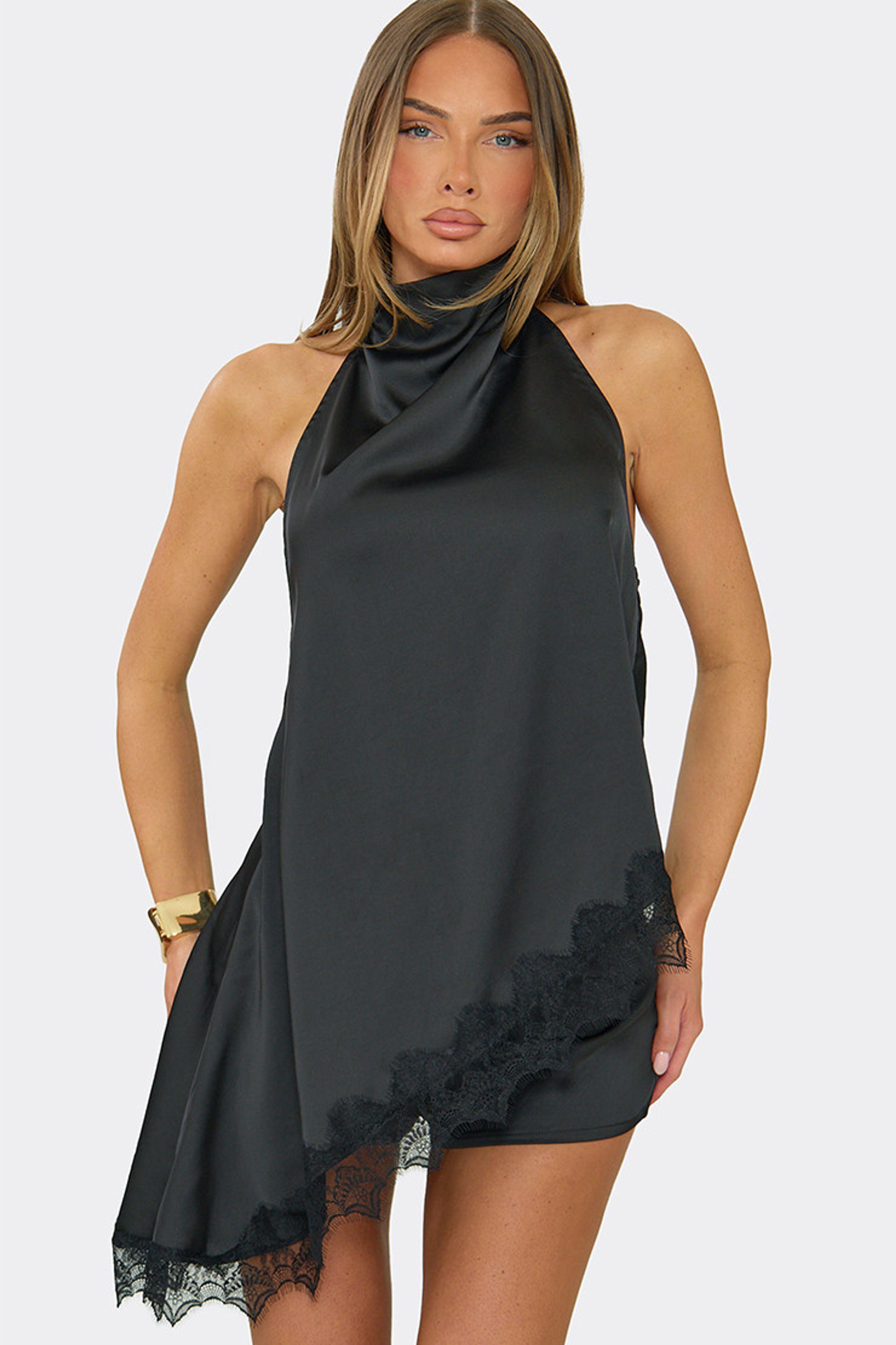 Sleeveless High Neck Lace Trim Playsuit by EGO