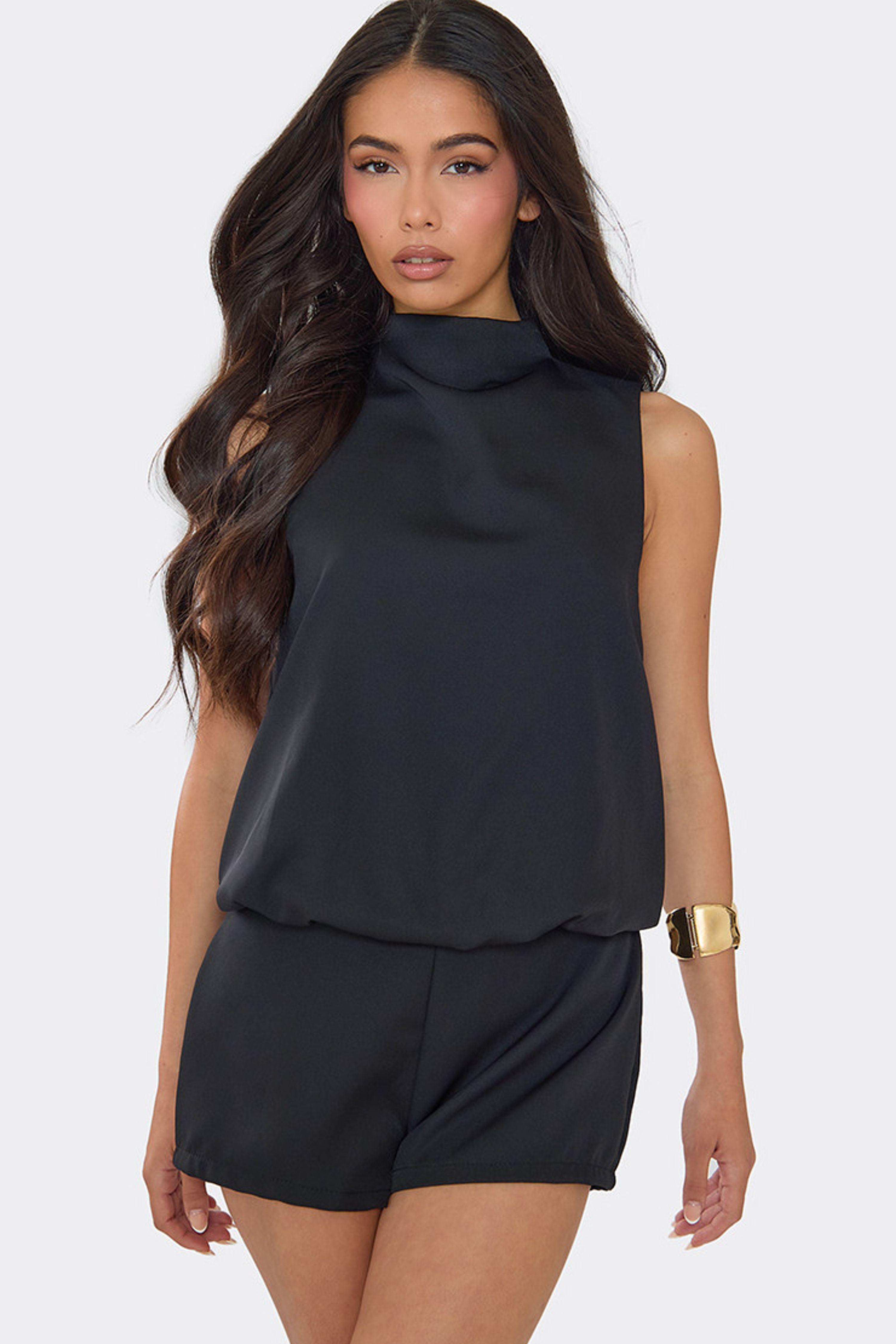 Sleeveless High Neck Playsuit by EGO