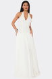 Sleeveless Lace Up Woven Maxi Dress by EGO