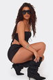 Slouched Faux Suede Kitten Boots by EGO