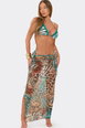 Triangle Lacy Animal Print Maxi Bikini Set by EGO