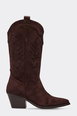 Western Cowboy Embroidered Faux Suede Block Heel Boots by EGO Western Cowboy Embroidered Faux Suede Block Heel Boots by EGO