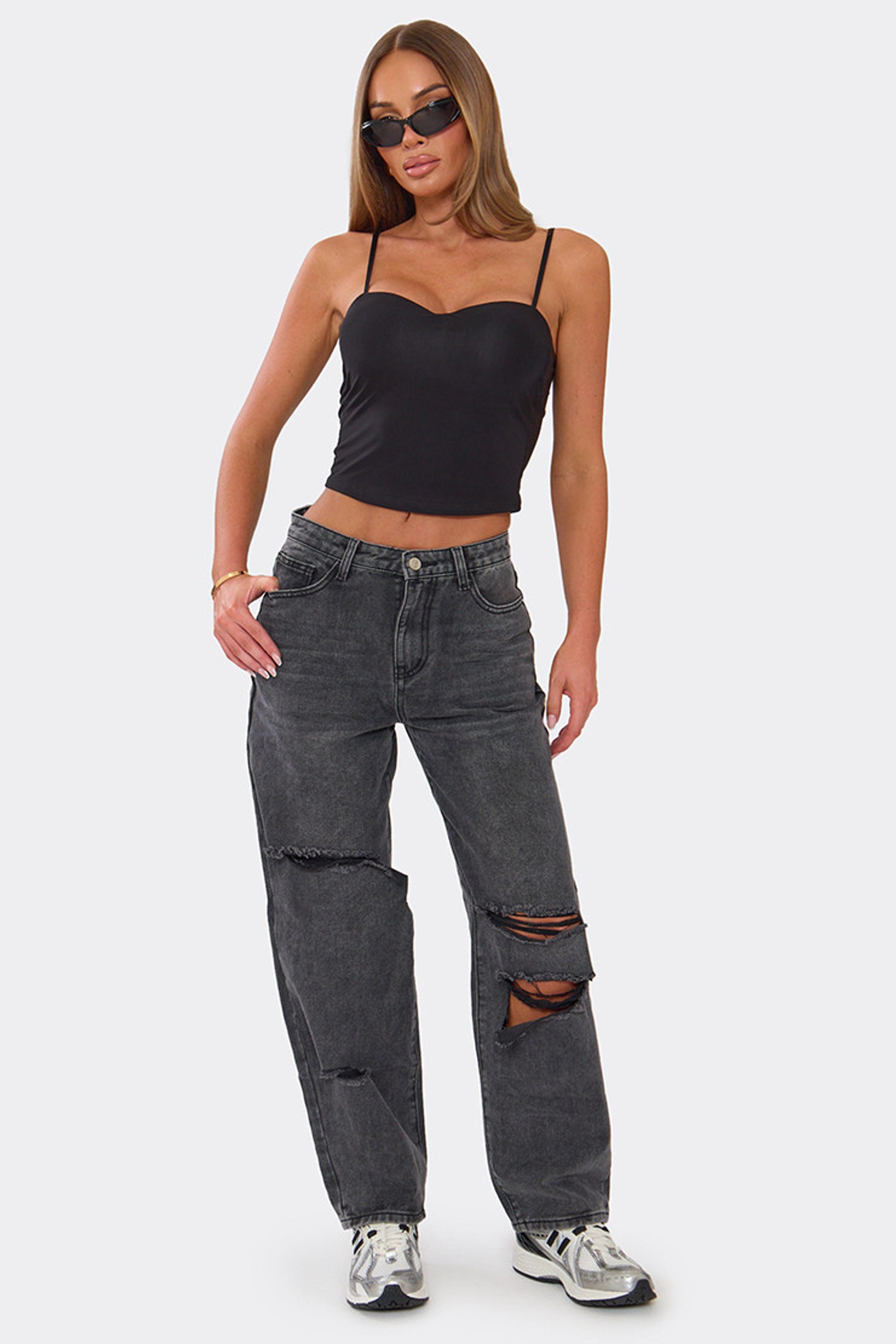 Wide Leg Denim Jeans by EGO