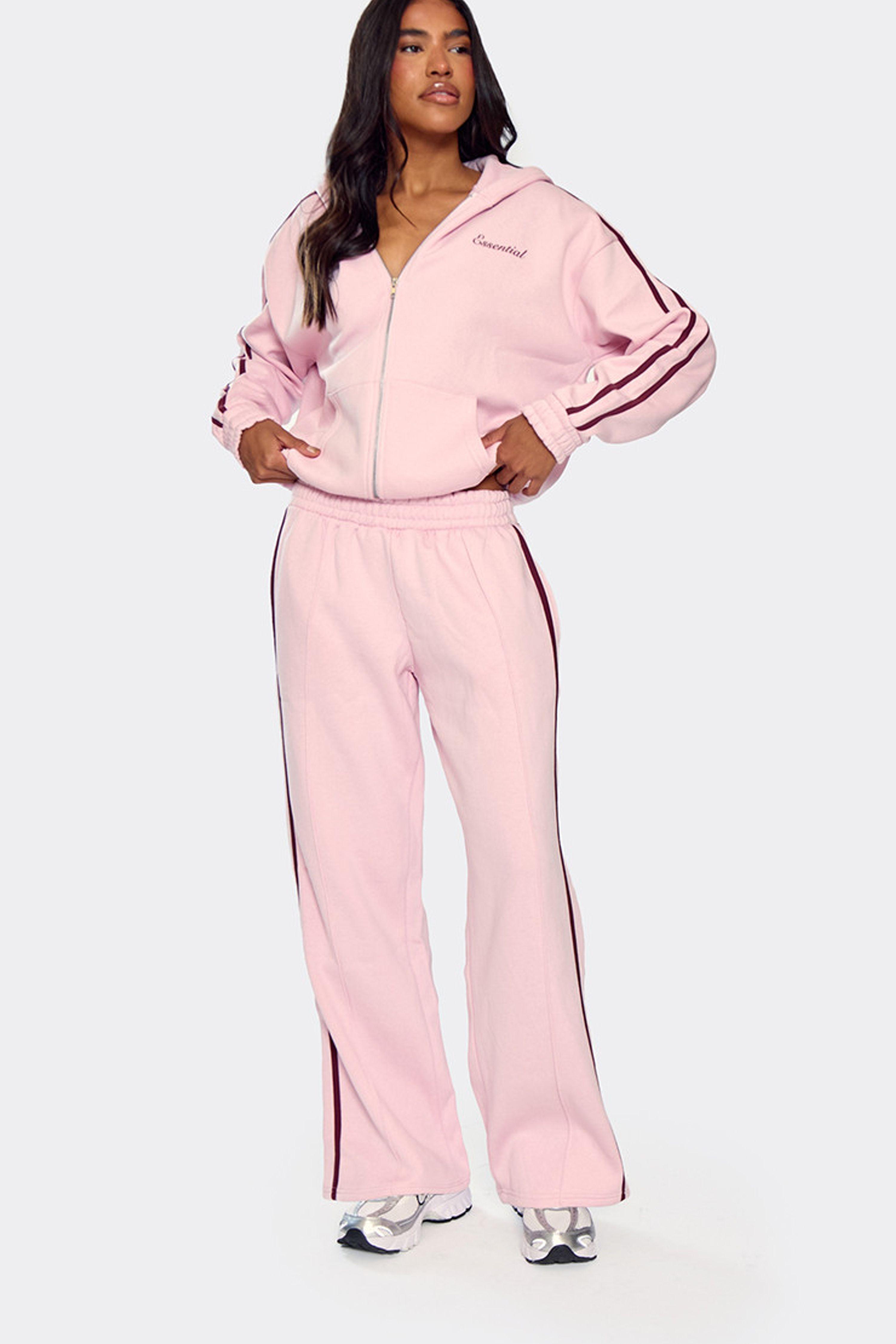 Wide Leg Striped Joggers by EGO
