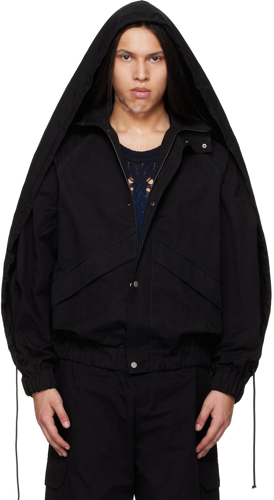 Black Back Fold Track Jacket by EGONLAB.