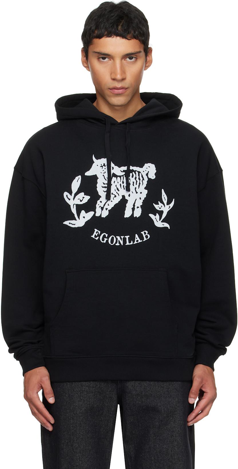 Black Moutono Hoodie by EGONLAB.