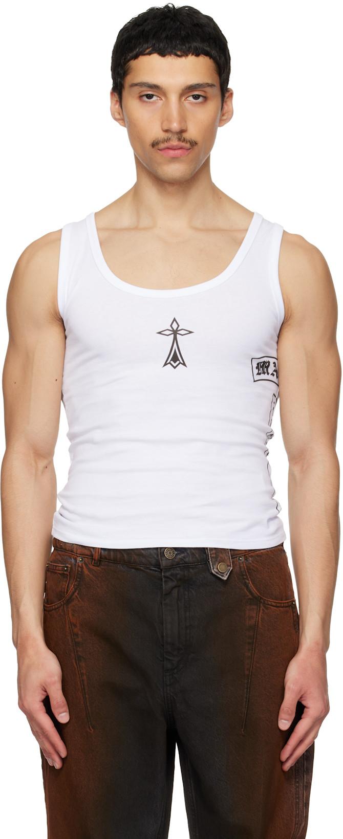 White Breizh Tank Top by EGONLAB.