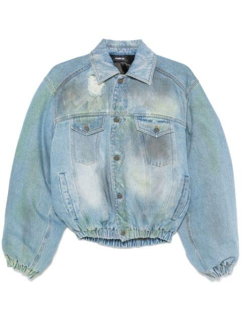 denim bomber jacket by EGONLAB.