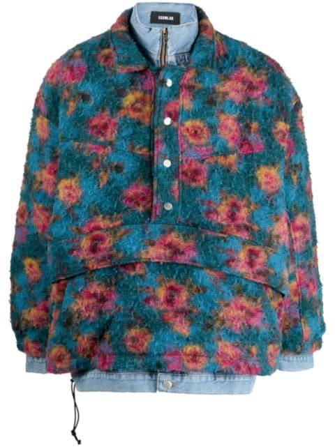 floral-print high-neck bomber jacket by EGONLAB.