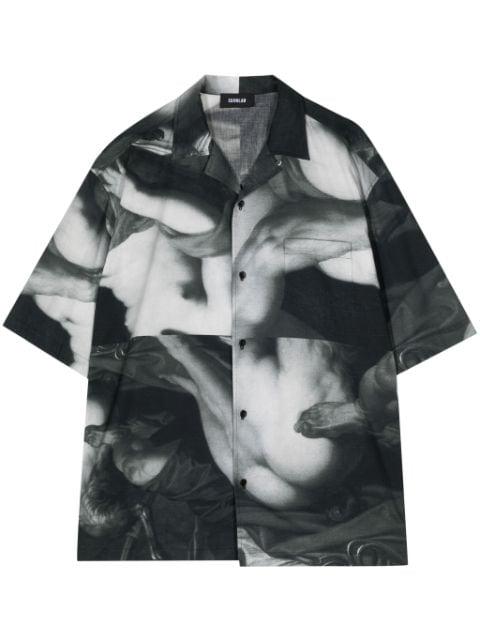 graphic-print cotton shirt by EGONLAB.
