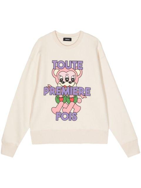 graphic-print cotton sweatshirt by EGONLAB.