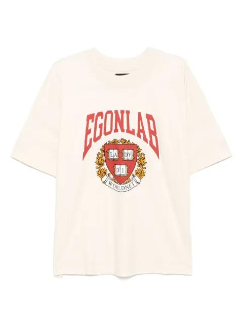 logo-print cotton t-shirt by EGONLAB.