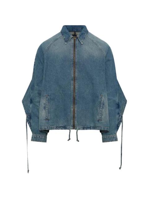 zip-up denim jacket by EGONLAB.