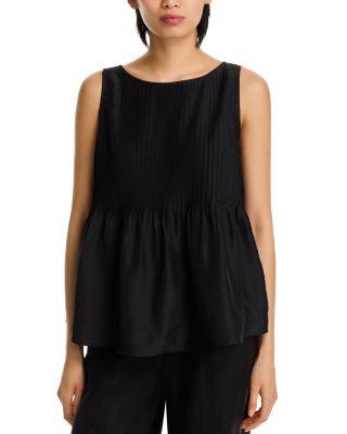 Boat Neck Silk Shell Top by EILEEN FISHER