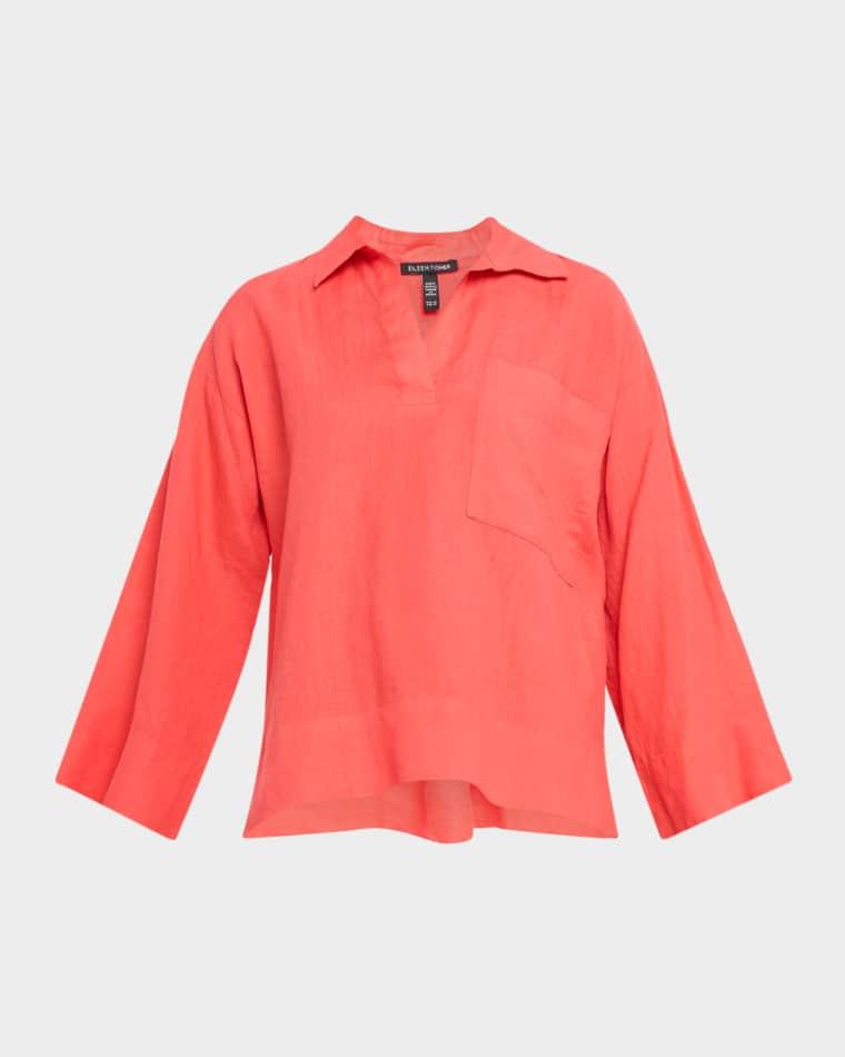 Boxy Organic Linen Shirt by EILEEN FISHER