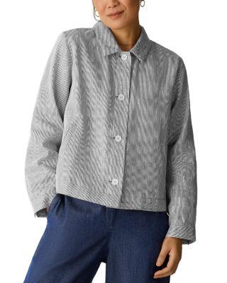 Classic Collar A Line Jacket by EILEEN FISHER