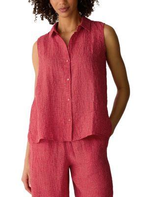 Classic Collar Linen Shirt by EILEEN FISHER