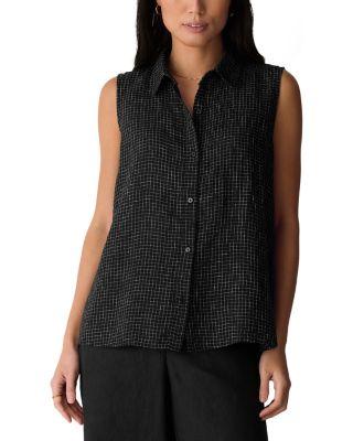 Classic Collar Linen Shirt by EILEEN FISHER