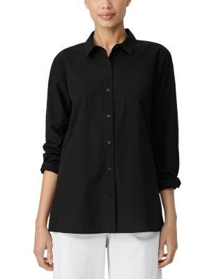 Collared Button Front Shirt by EILEEN FISHER