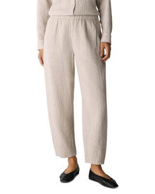 Cotton Doubleweave Ankle Lantern Pants by EILEEN FISHER