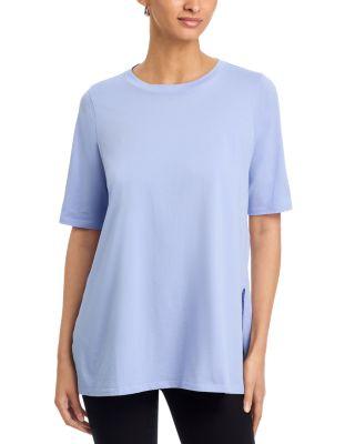 Crewneck Elbow Sleeve Easy Tunic by EILEEN FISHER